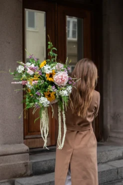 Pæon Kunstig Blomst - Lyserød